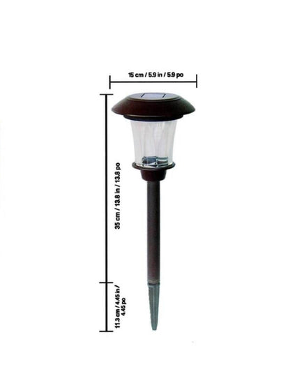 Lighteme Solar LED Large Outdoor Pathway Lights - 8 Pack- Oil Rubbed Bronze