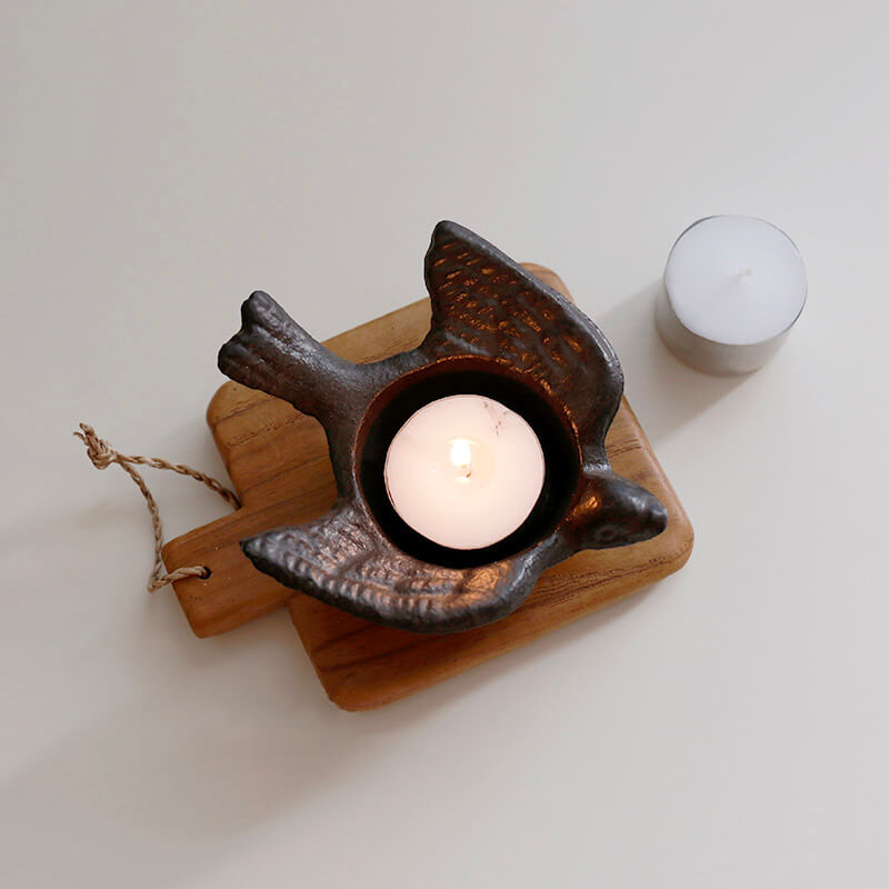 Lighteme Iron Bird Shaped Candle Holder