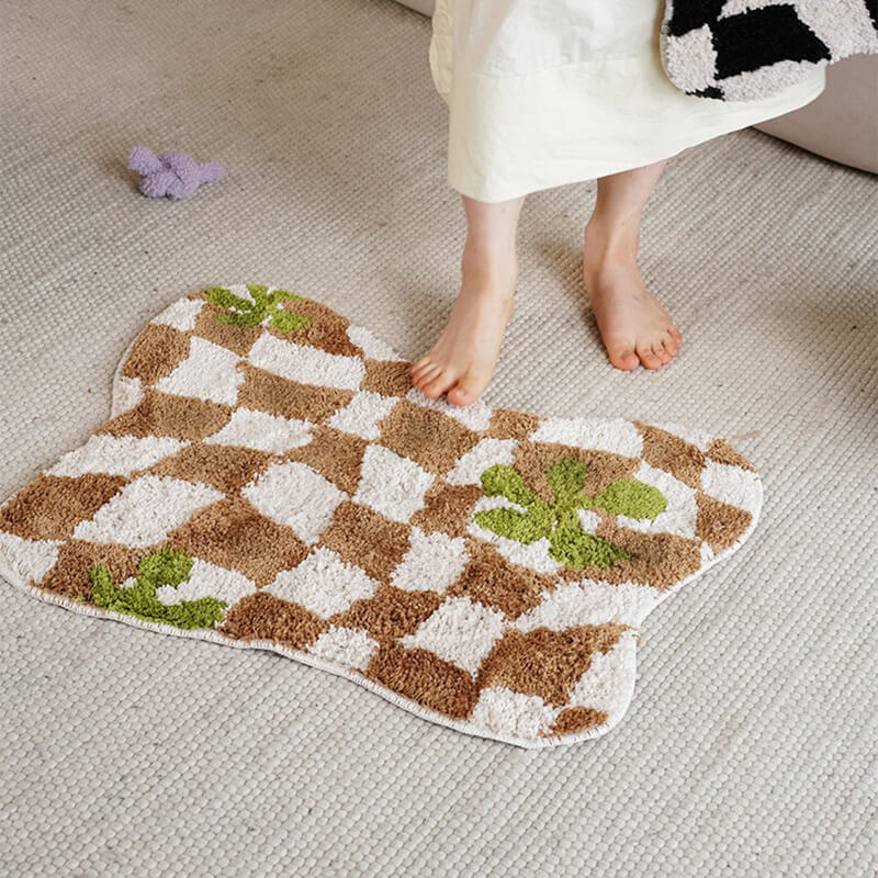 Tapis décoratif à grille irrégulière Lighteme