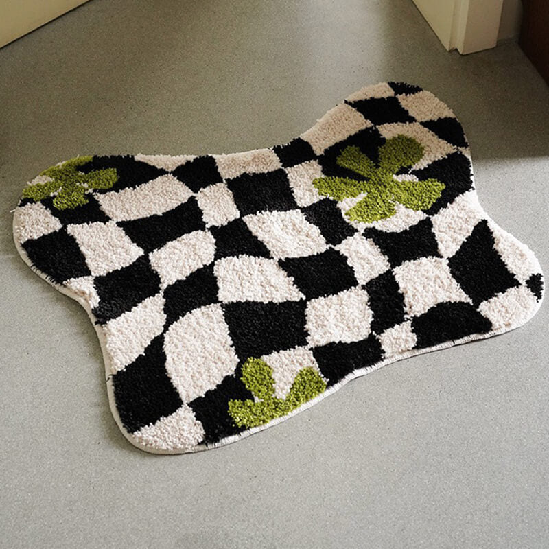 Tapis décoratif à grille irrégulière Lighteme
