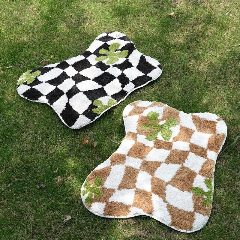 Tapis décoratif à grille irrégulière Lighteme