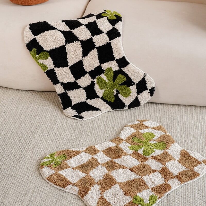 Tapis décoratif à grille irrégulière Lighteme