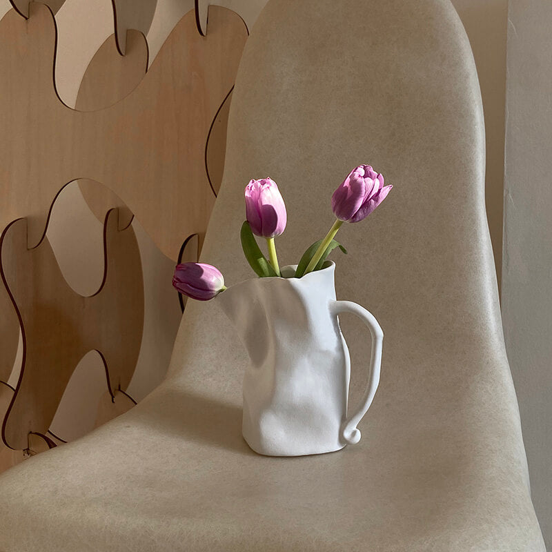 Vase en céramique plissé irrégulier Lighteme