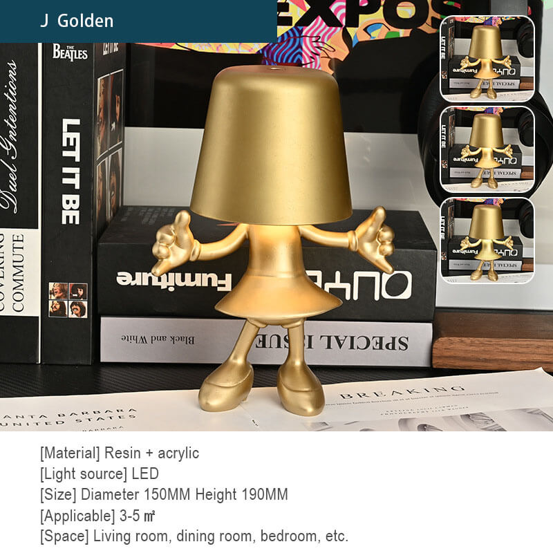 Lighteme Little Golden Man Touch-Lade-Schreibtischlampe