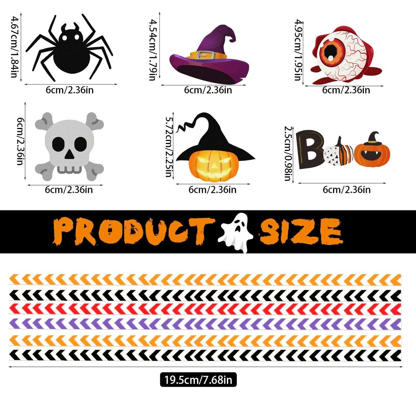 Lot de 24 pailles en papier Halloween Horror Lighteme