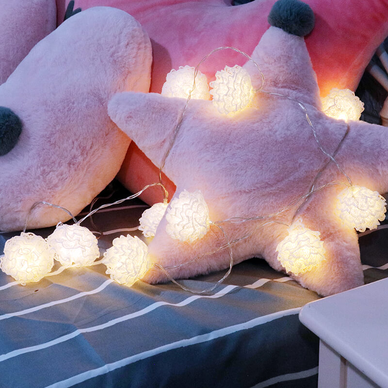 Lighteme LED Macrame Ball String Lights