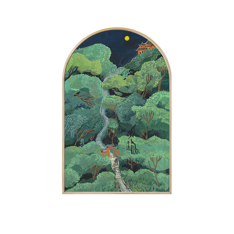 Peinture sur toile arquée paysage Lighteme