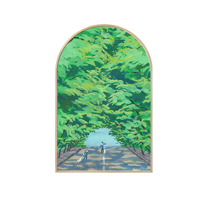 Peinture sur toile arquée paysage Lighteme