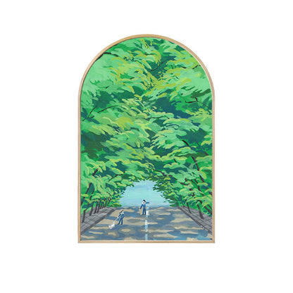 Peinture sur toile arquée paysage Lighteme