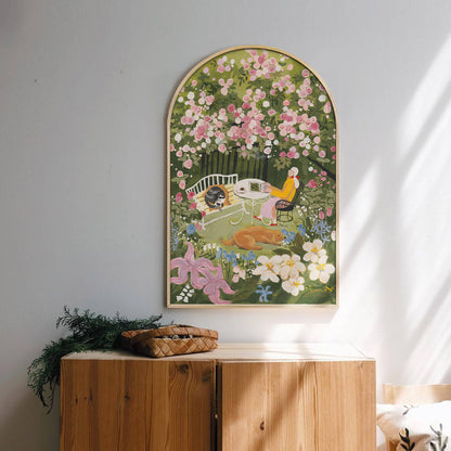 Peinture sur toile arquée paysage Lighteme