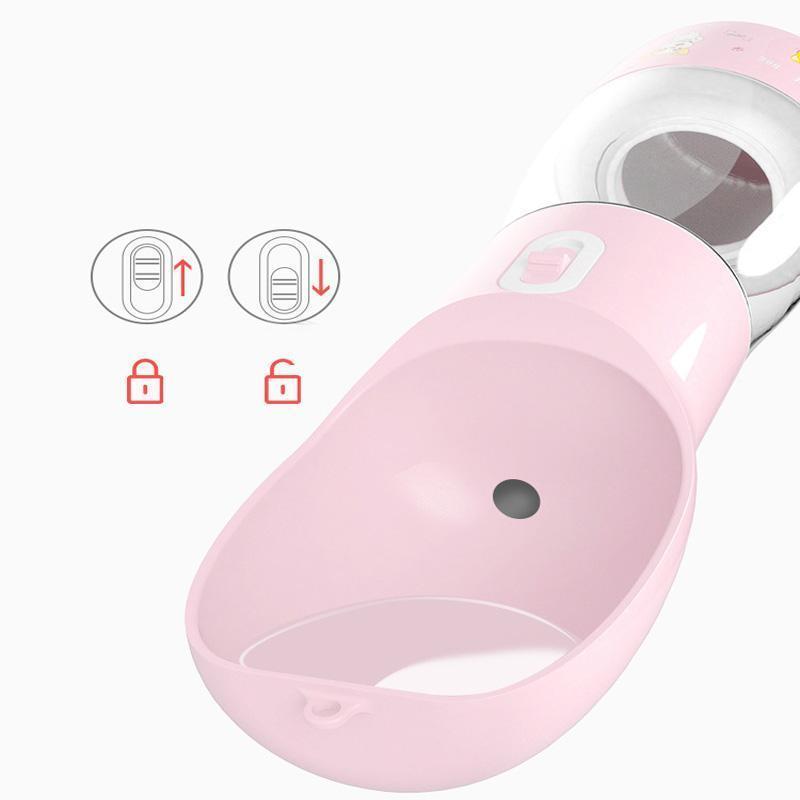 Bouteille d'eau anti-fuite pour chien Lighteme avec compartiment à nourriture (4 couleurs)