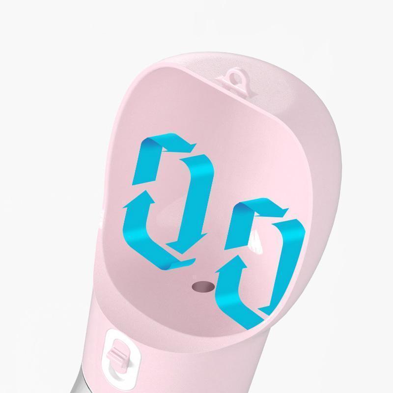Bouteille d'eau anti-fuite pour chien Lighteme avec compartiment à nourriture (4 couleurs)