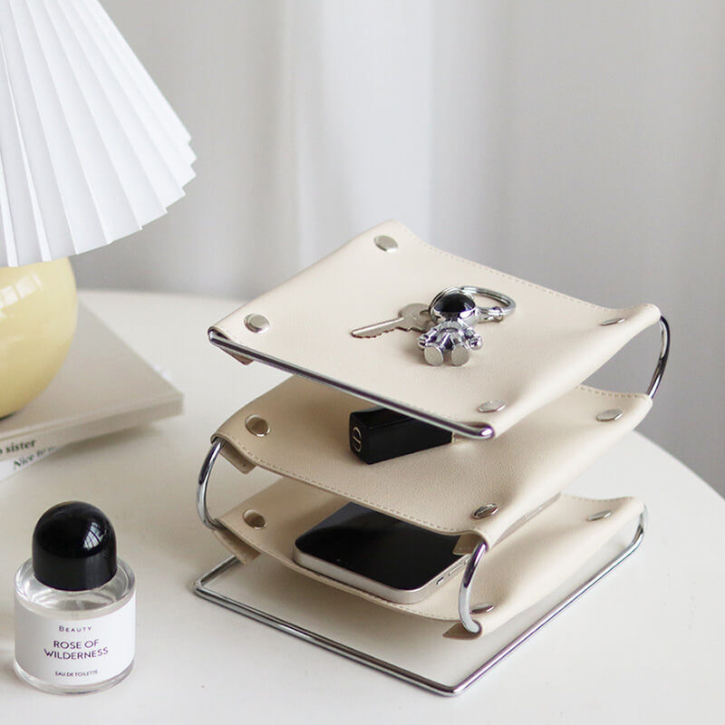 Rangement de bureau en cuir Lighteme