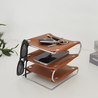 Rangement de bureau en cuir Lighteme