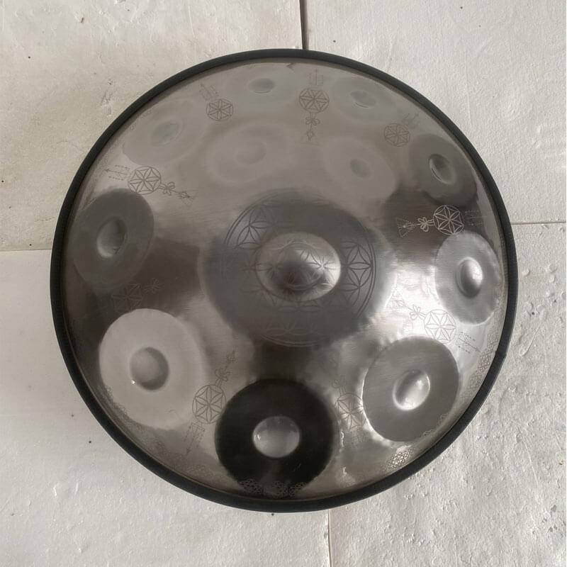 Life of Flower Personnalisé Fait main Sabye Ré Mineur 22 pouces 9/10/12 notes en Acier Inoxydable Handpan Drums