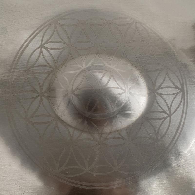 Life of Flower Personnalisé Fait main Sabye Ré Mineur 22 pouces 9/10/12 notes en Acier Inoxydable Handpan Drums
