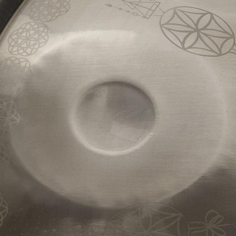 Lighteme Life of Flower Handmade G Minor 18 Inch 9 Notes Mini Stainless Steel Handpan Drum