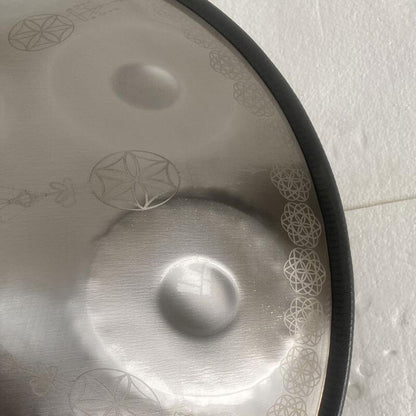 Life of Flower Personnalisé Fait main Sabye Ré Mineur 22 pouces 9/10/12 notes en Acier Inoxydable Handpan Drums