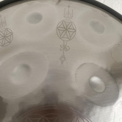 Life of Flower Personnalisé Fait main Sabye Ré Mineur 22 pouces 9/10/12 notes en Acier Inoxydable Handpan Drums