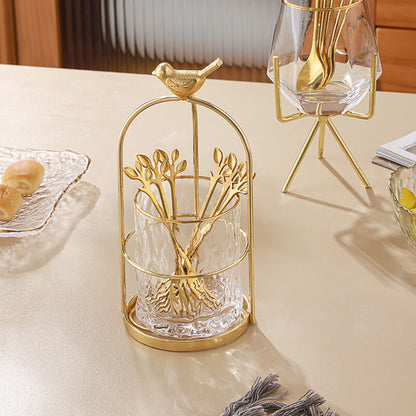 Lighteme Light Luxury Dessert Fork Spoon Storage Jar