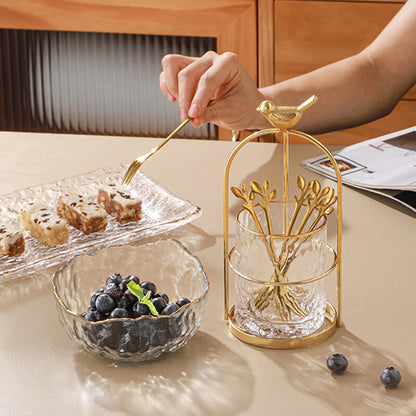 Lighteme Light Luxury Dessert Fork Spoon Storage Jar