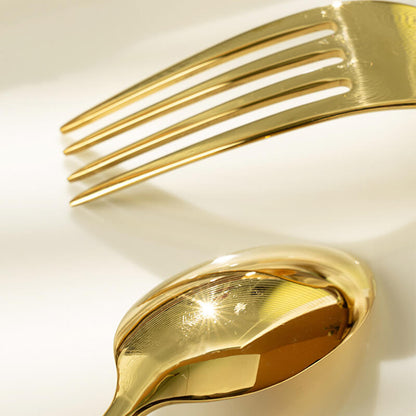 Lighteme Light Luxury Embossed Flatware 4Pcs Set