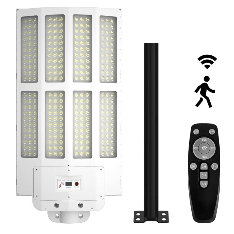 Lighteme 1500W Solar Street Light Outdoor Waterproof, 6500K Motion Sensor Lights Dusk to Dawn, 200,000LM Wall Light with Remote Control