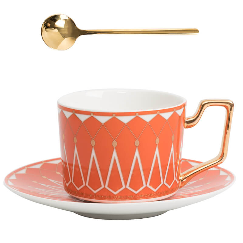 Lighteme Square A Retro Pattern Coffee Cup