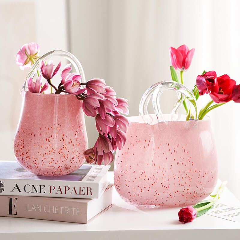 Lighteme Light Luxury Glass Handbag Vase