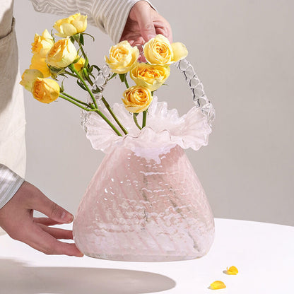 Lighteme Light Luxury Glass Handbag Vase
