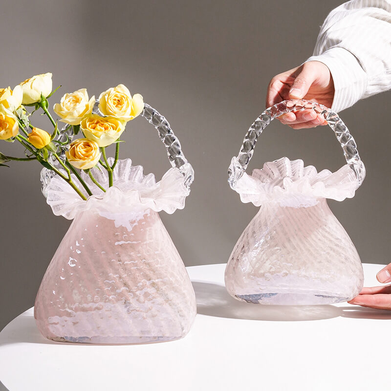 Lighteme Light Luxury Glass Handbag Vase