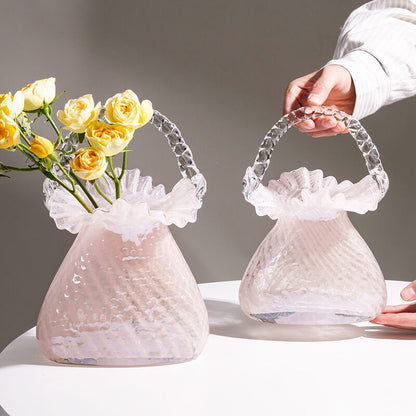Lighteme Light Luxury Glass Handbag Vase