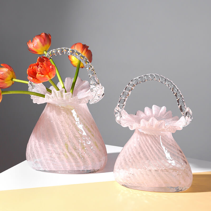 Lighteme Light Luxury Glass Handbag Vase