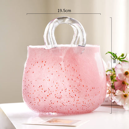 Lighteme Light Luxury Glass Handbag Vase