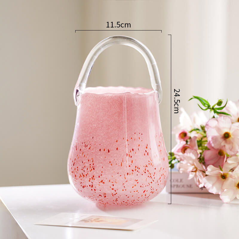 Lighteme Light Luxury Glass Handbag Vase