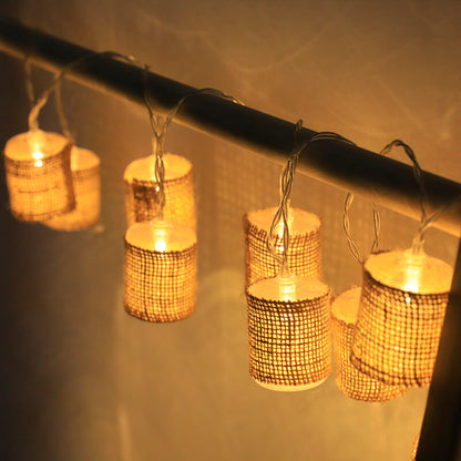 Lighteme Leinenlaternen-Lichterkette