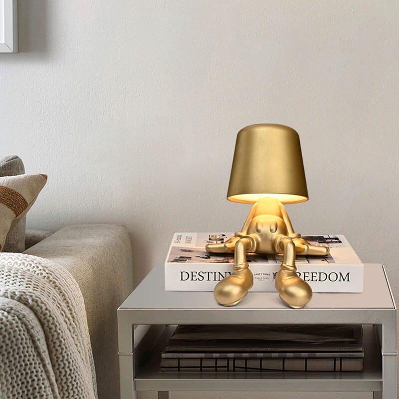 Lighteme Little Golden Man Touch-Lade-Schreibtischlampe