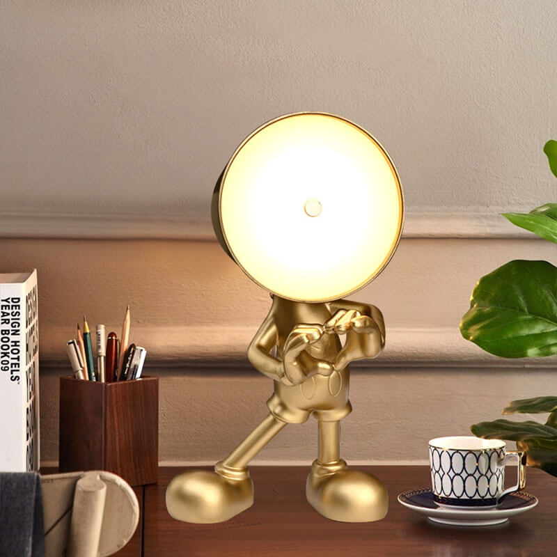 Lighteme Little Golden Man Touch-Lade-Schreibtischlampe