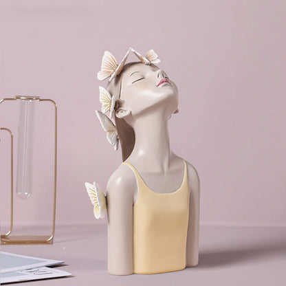 Lighteme Looking Up Girl Resin Decoration