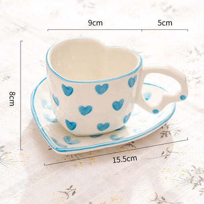 Lighteme Heart Pattern Ceramic Cup