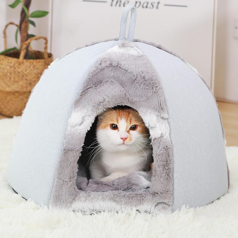 Lighteme Luxury Ger Shape Winter Cat Nest (2 Types & 2 Sizes)