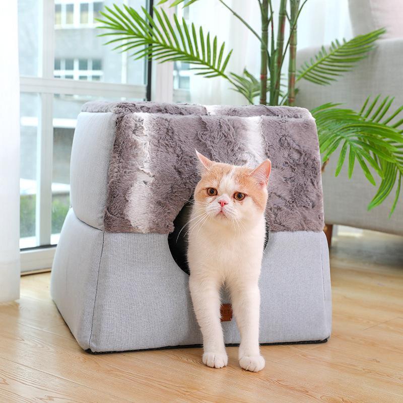 Lighteme Luxury Ger Shape Winter Cat Nest (2 Types & 2 Sizes)