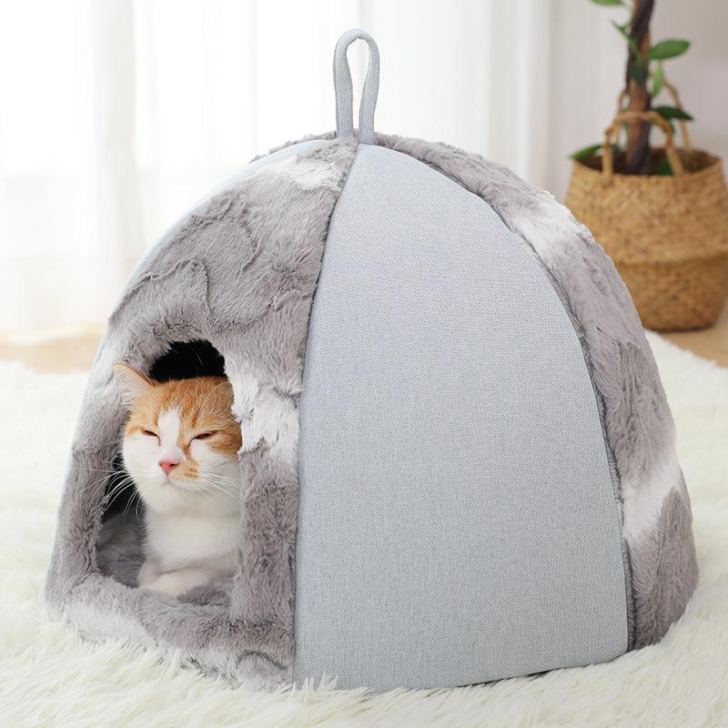 Lighteme Luxury Ger Shape Winter Cat Nest (2 Types & 2 Sizes)