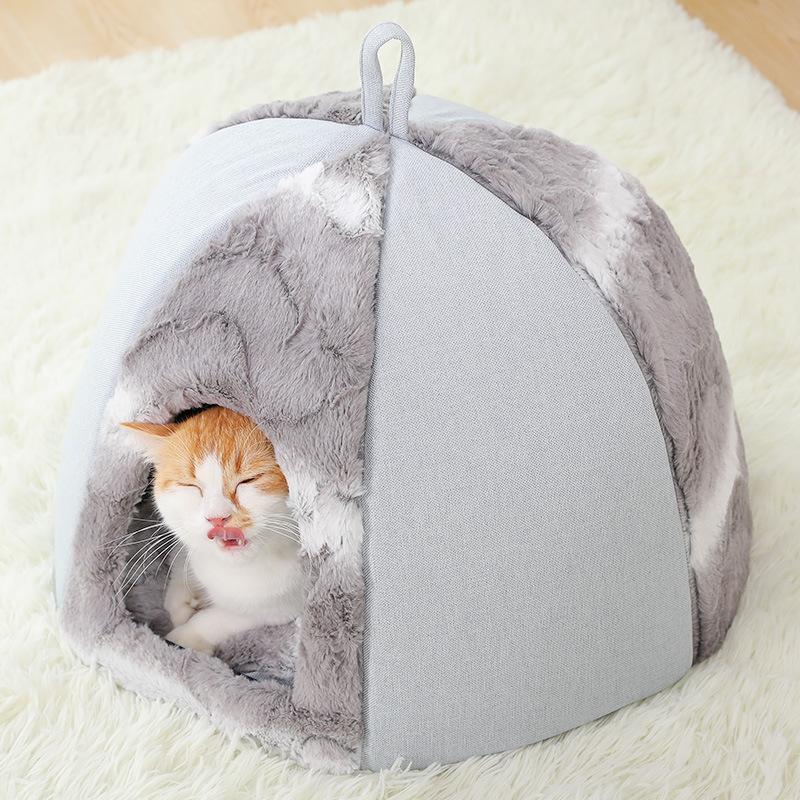 Lighteme Luxury Ger Shape Winter Cat Nest (2 Types & 2 Sizes)