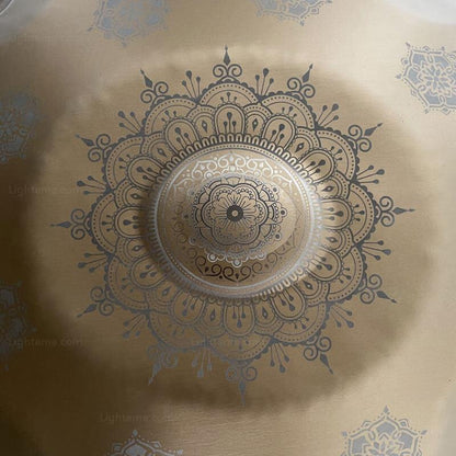 Lighteme High-end Stainless Steel 22 Inch 10 Notes C Major Handpan Drum Mandala pattern Hand Pan