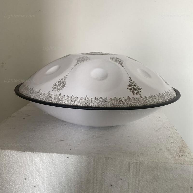 Lighteme Handmade Mandala HandPan Drum D Minor Amara/Celtic Scale 22 Inch 9 Notes Stainless Steel Percussion Instrument