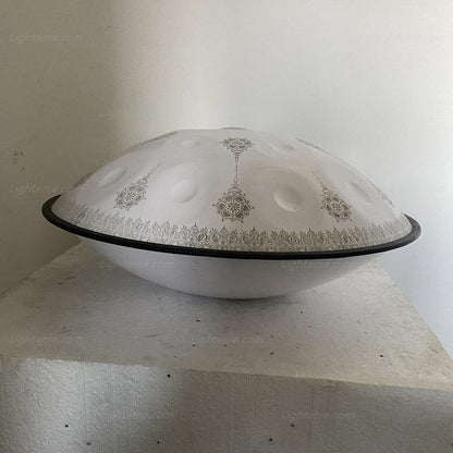 Lighteme Handmade Custom Mandala HandPan Drum D Minor Hijaz Scale 22 Inch 9/10/12 Notes Stainless Steel Percussion Instrument