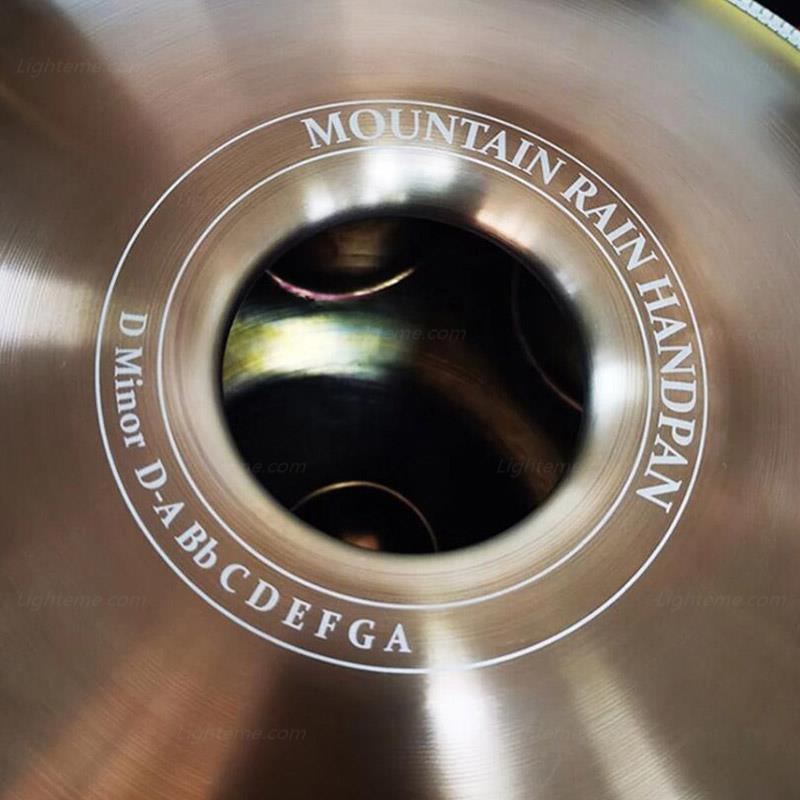 Mountain Rain 22 Zoll 9 Noten Handpan aus Edelstahl, Kurd/Celtic Tonleiter D-Moll Hang Drum Fur Anfanger