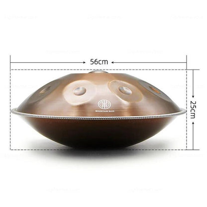 Mountain Rain 22 Zoll 9 Noten Handpan aus Edelstahl, Kurd/Celtic Tonleiter D-Moll Hang Drum Fur Anfanger