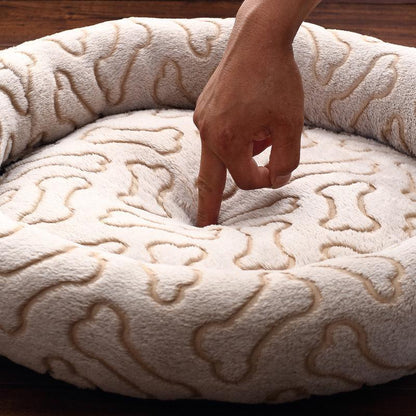 Lighteme Machine Washable Bone Dog Bed (2 sizes)